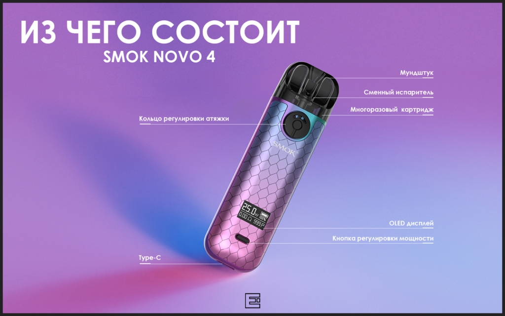 SMOK NOVO 4 настройка, руководство пользователя