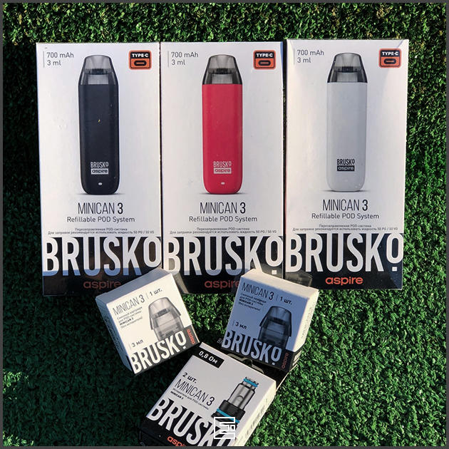 Brusko Minican 3  картриджи устройство и испарители